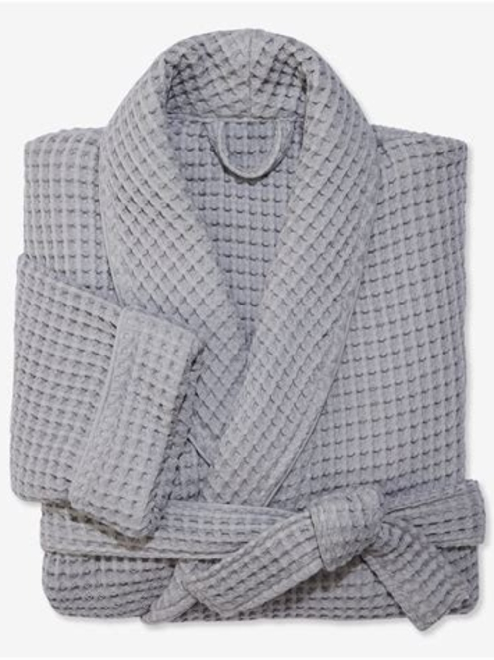 Brooklinen Light Gray Waffle-Knit Robe - Picture 4 of 5